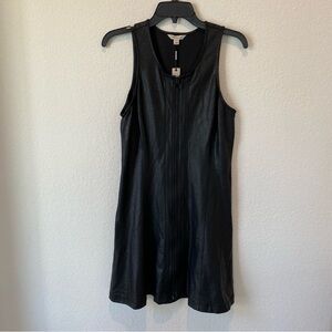 Calvin Klein Jeans Black Faux Leather Dress Size L NWT
